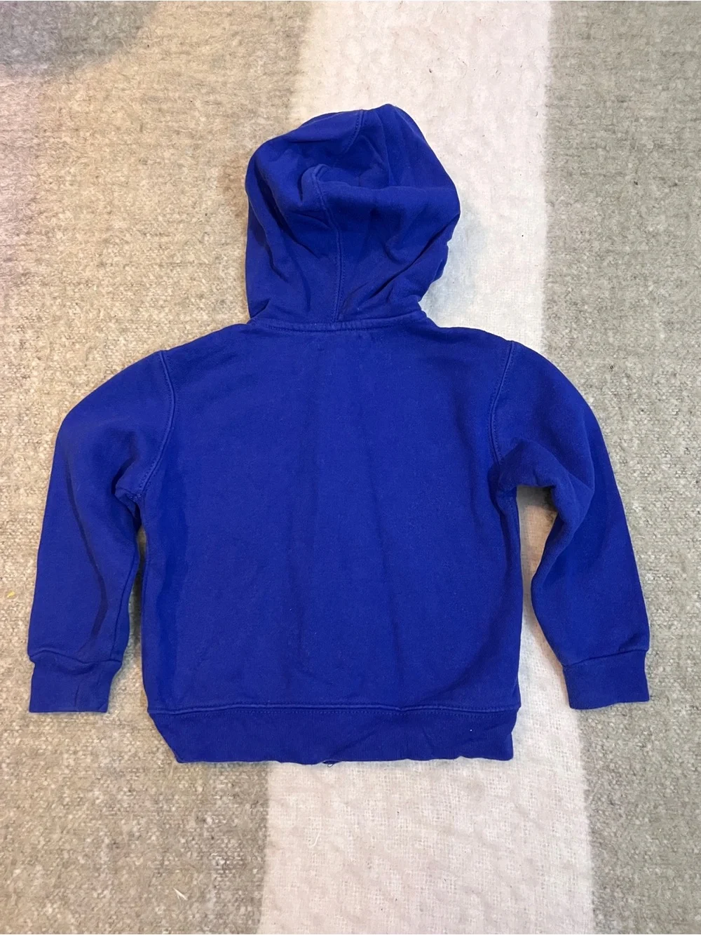 Ralph Lauren Kids Blue Hooded Zip Sweatshirt with Yellow Pony